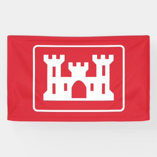 US Corps of Engineers DOD Militair Spandoek (Horizontaal)
