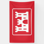 US Corps of Engineers DOD Militair Spandoek (Verticaal)