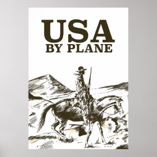US Cowboy Travel poster