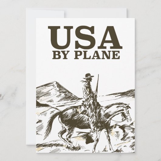 US Cowboy Travel poster (Achterkant)
