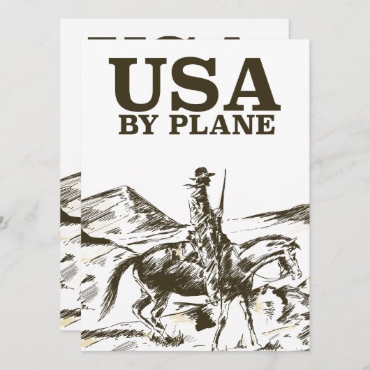 US Cowboy Travel poster (Voorkant / Achterkant)