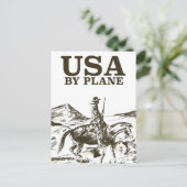 US Cowboy Travel poster Briefkaart (Staand voorkant)