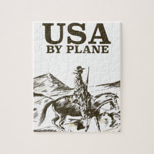 US Cowboy Travel poster Legpuzzel