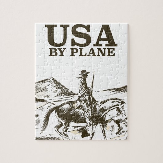 US Cowboy Travel poster Legpuzzel (Verticaal)