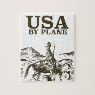 US Cowboy Travel poster Legpuzzel