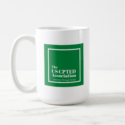 US CPTED Association Member 15 oz Coffee Mug Koffiemok (Links)