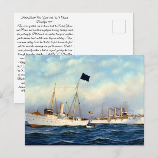 US Cruiser Brooklyn 1897 Briefkaart (Voorkant / Achterkant)