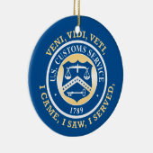 US Customs Service Custom kerstversieversieprogram Keramisch Ornament (Rechts)