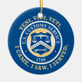 US Customs Service Custom kerstversieversieprogram Keramisch Ornament (Voorkant)