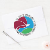 US DEA Seal Ronde Sticker (Envelop)
