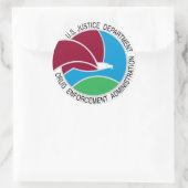 US DEA Seal Ronde Sticker (Tas)