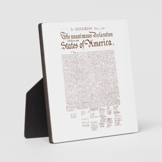 US Declaration of Independence Fotoplaat (Voorkant)