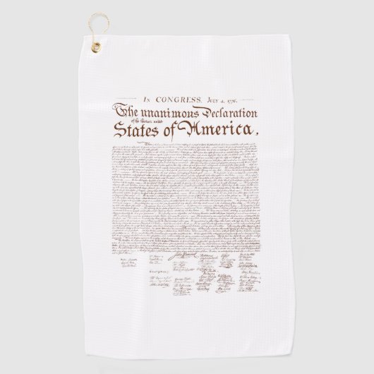 US Declaration of Independence Golfhanddoek (Voorkant)