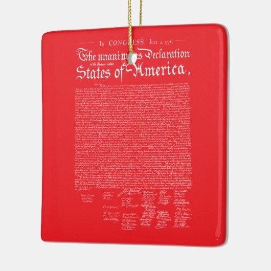 US Declaration of Independence Keramisch Ornament (Links)