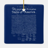 US Declaration of Independence Keramisch Ornament (Achterkant)