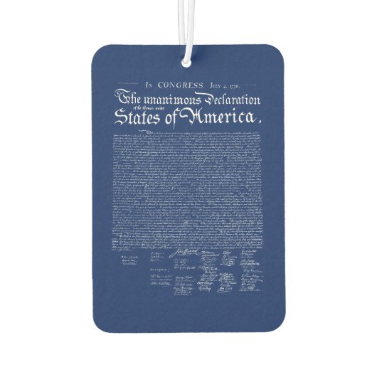 US Declaration of Independence Luchtverfrisser (Achterkant)