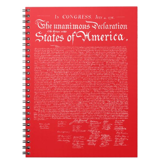 US Declaration of Independence Notitieboek (Voorkant)