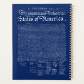 US Declaration of Independence Planner (Achterkant)