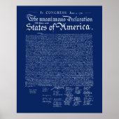 US Declaration of Independence Poster (Voorkant)