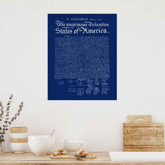 US Declaration of Independence Poster (Keuken)