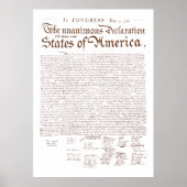 US Declaration of Independence Poster (Voorkant)