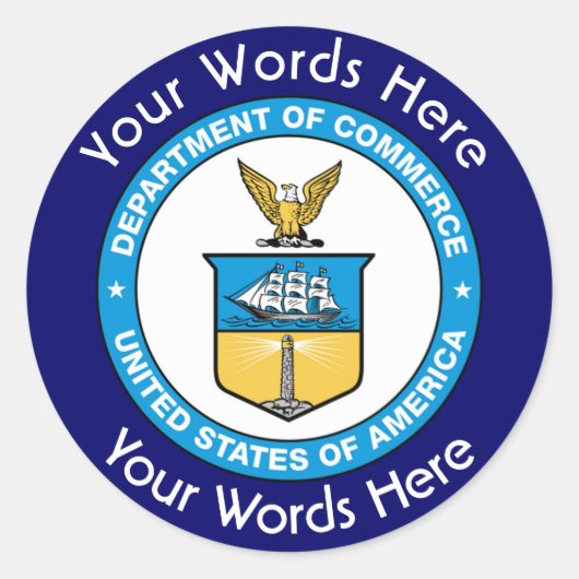 US Department of Commerce Custom Sticker (Voorkant)