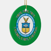 US Department of COMMERCE VVV Shield Keramisch Ornament (Rechts)