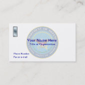 US Department of Defense O2 Visitekaartje (Voorkant)