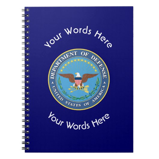 US Department of Defense Shield Notitieboek (Voorkant)