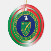 US Department of Energy Kerstversier Keramisch Ornament (Links)
