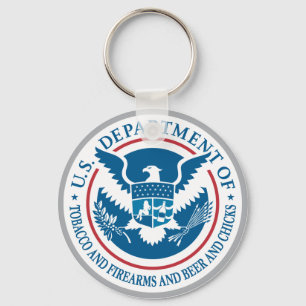US Department of Tobacco and Firearms and Beer Sleutelhanger