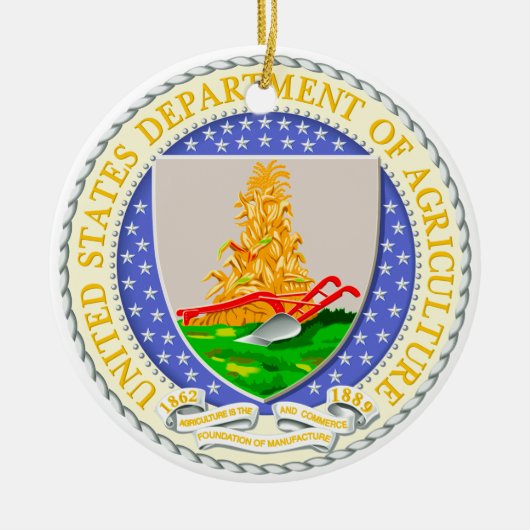 US Dept of Agriculture Seal Keramisch Ornament (Voorkant)