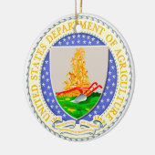 US Dept of Agriculture Seal Keramisch Ornament (Links)