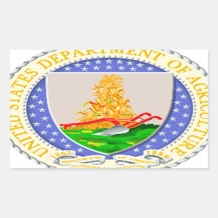 US Dept of Agriculture Seal Rechthoekige Sticker