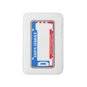 US Diplomatic Licence Bord Blank Badmat (Voorkant Verticaal)