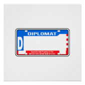 US Diplomatic Licence Bord Blank Perfect Poster (Voorkant)
