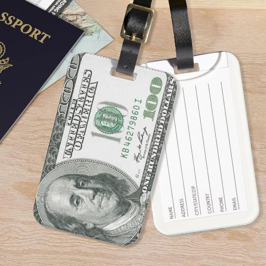 US Dollar Money Wereld Valuta Amerika Franklin Bagagelabel