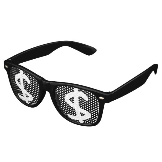 $ US dollar retro Shades/Fun Party Sunbril Retro Zonnebril (Gekanteld)