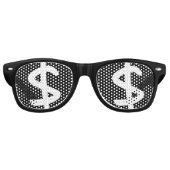 $ US dollar retro Shades/Fun Party Sunbril Retro Zonnebril (Voorkant)