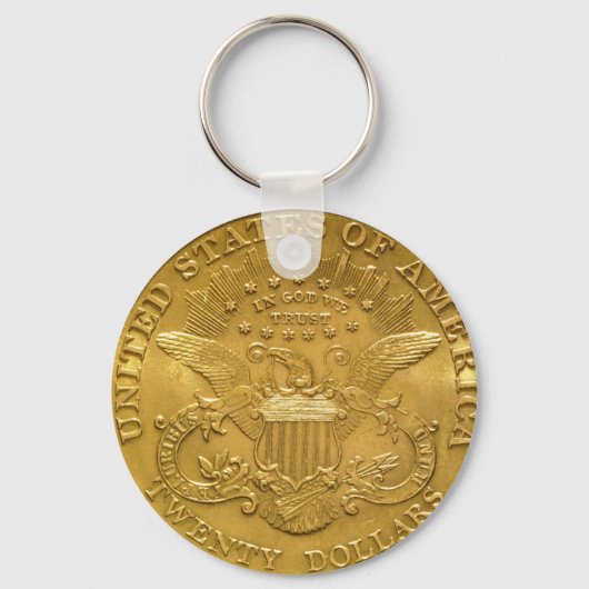 US Double Eagle Liberty Head Gold Coin $20 Sleutelhanger (Voorkant)