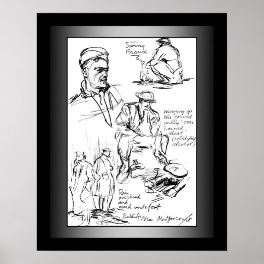 US Doughboys ~ Stars & Stripes ~ World War One ~ Poster (Voorkant)