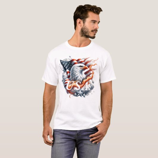 US EAGLE DESIGN T-SHIRT (Voorkant volledig)
