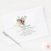 Us Een kind is geboren Jesaja 9 Kerstbijbel Vierkante Sticker (Envelop)