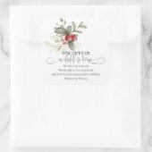 Us Een kind is geboren Jesaja 9 Kerstbijbel Vierkante Sticker (Tas)