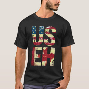 US EH America Canada Vlag Grappig Amerikaans Canad T-shirt