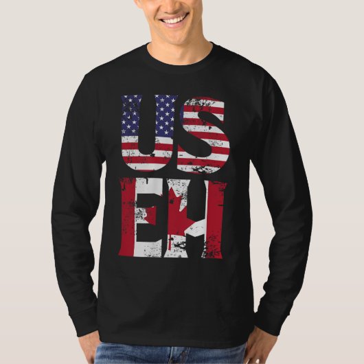 US EH American Canadian Funny Meme Quote T-shirt (Voorkant)