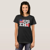 US EH Canada America Flag Maple Leaf Proud Canuck T-shirt (Voorkant volledig)