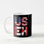 US EH Funny Canada American Flag Koffiemok (Links)