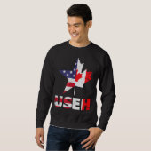 US EH Funny Canada American Flag Trui (Voorkant volledig)