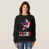 US EH Funny Canada American Flag Trui (Voorkant volledig)